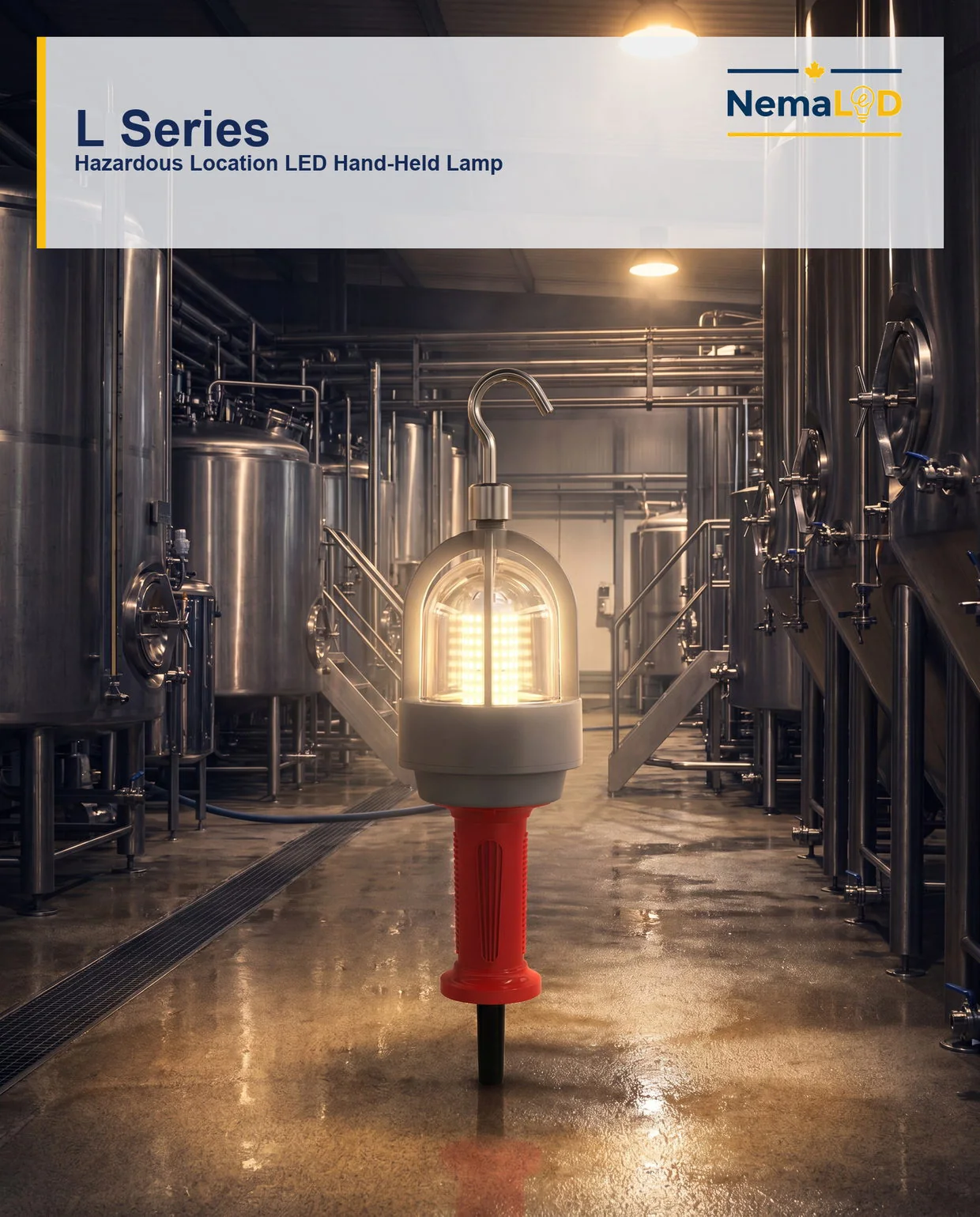 Explosion Proof L Series Drop Light spec sheet, page 1 of 4