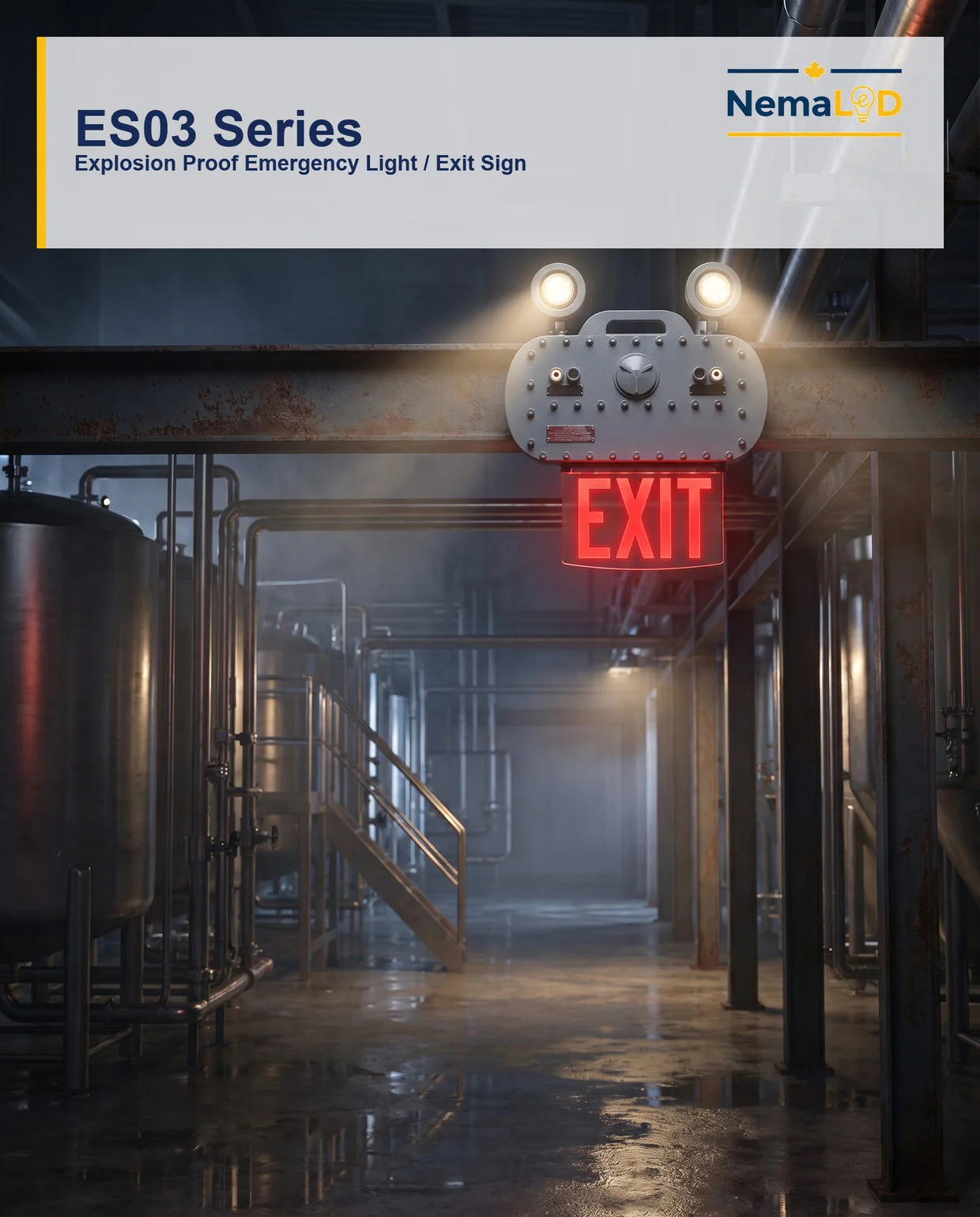 ES03 Emergency Light / Exit Sign spec sheet, page 1 of 10