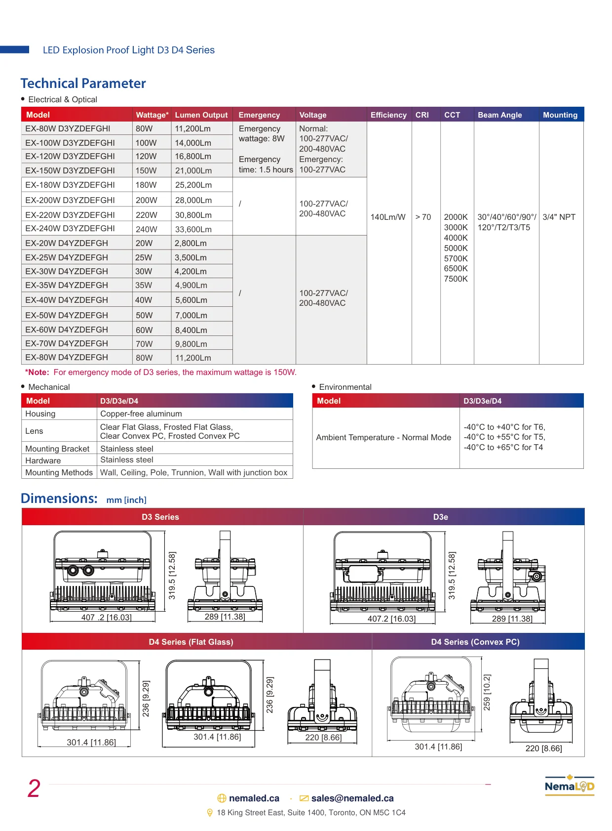 D3-D4 Flood Light spec sheet, page 3 of 5