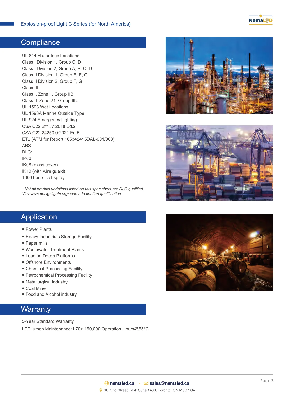EX-C High Bay spec sheet, page 3 of 11