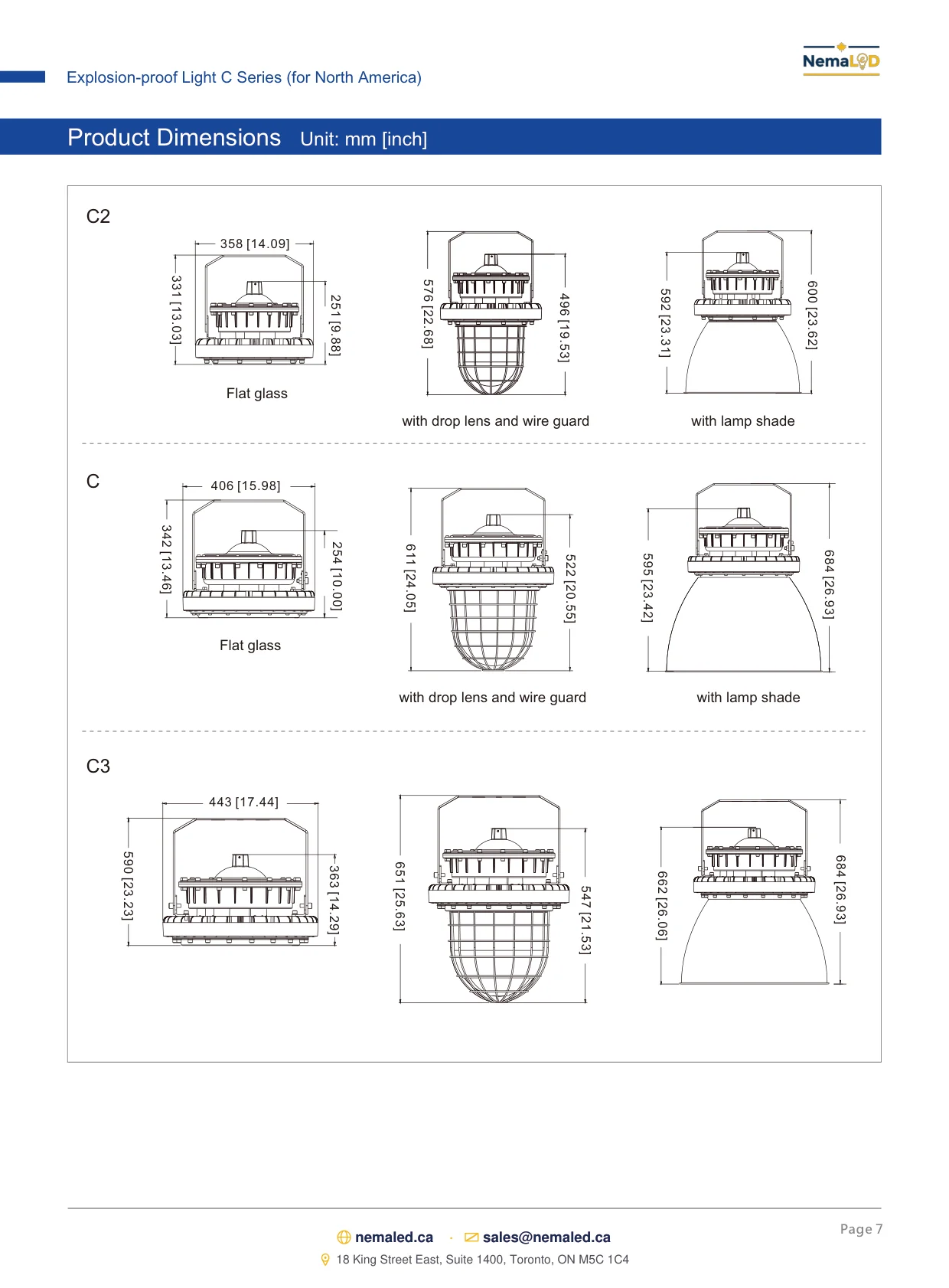 EX-C High Bay spec sheet, page 7 of 11