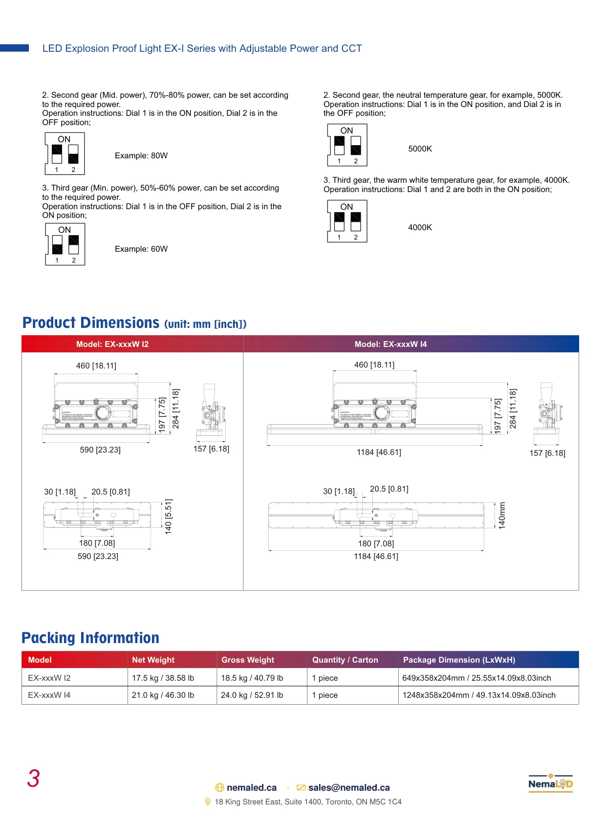 EX-I Linear spec sheet, page 4 of 5