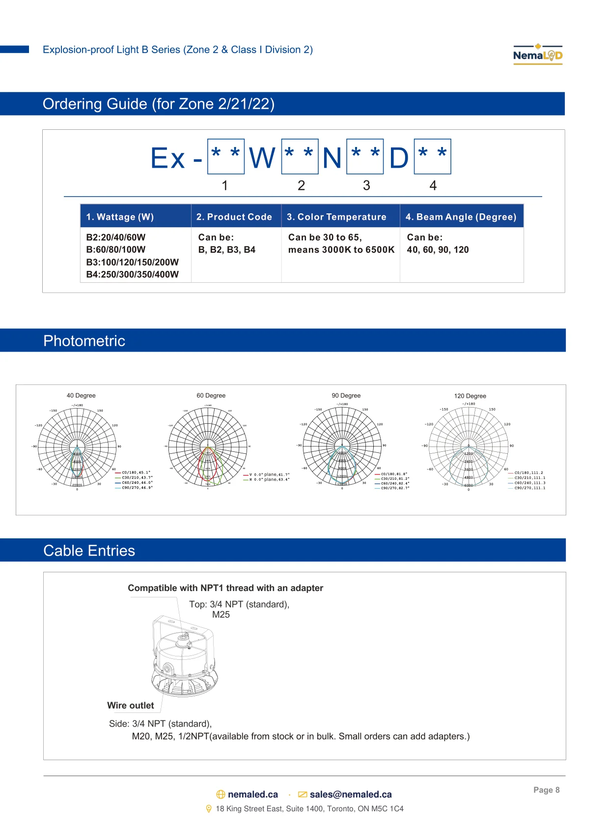EX-B High Bay spec sheet, page 8 of 10