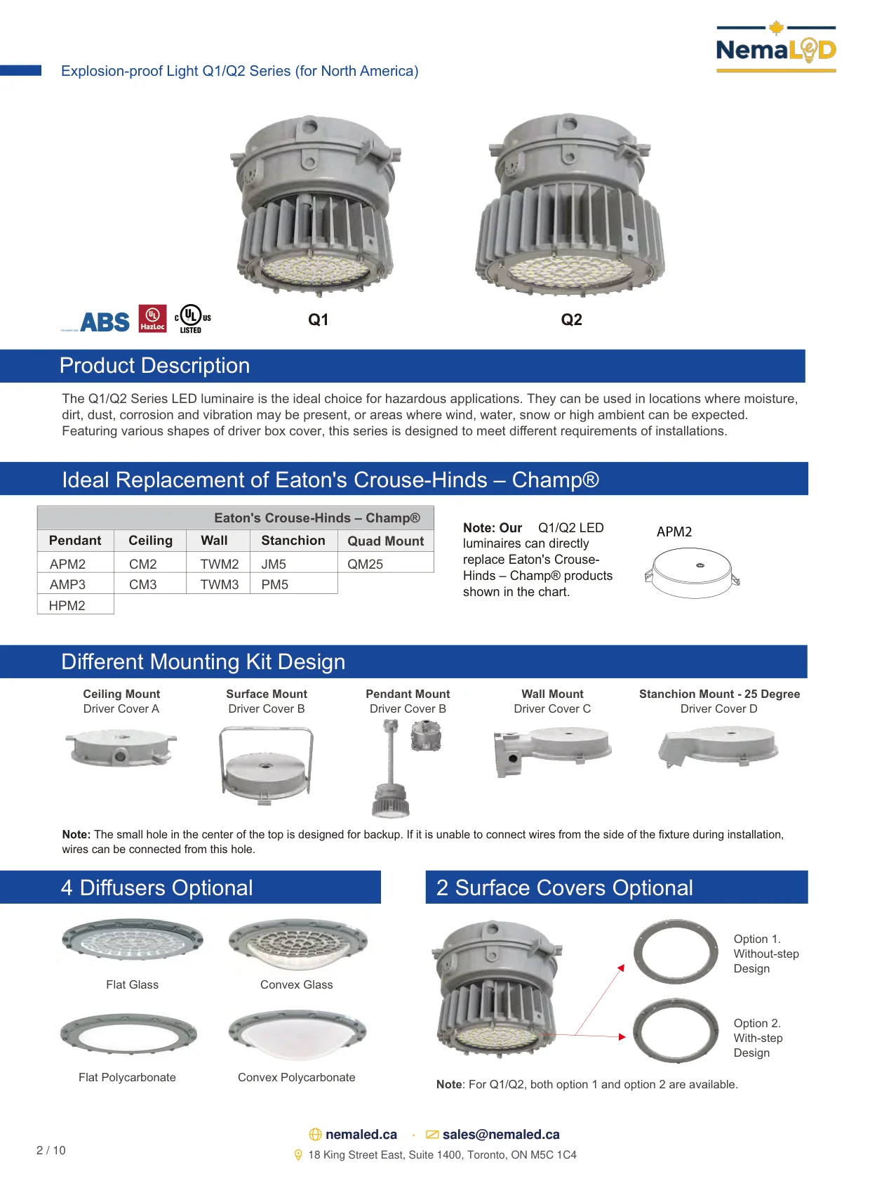 EX-Q1/Q2 High Bay spec sheet, page 2 of 10