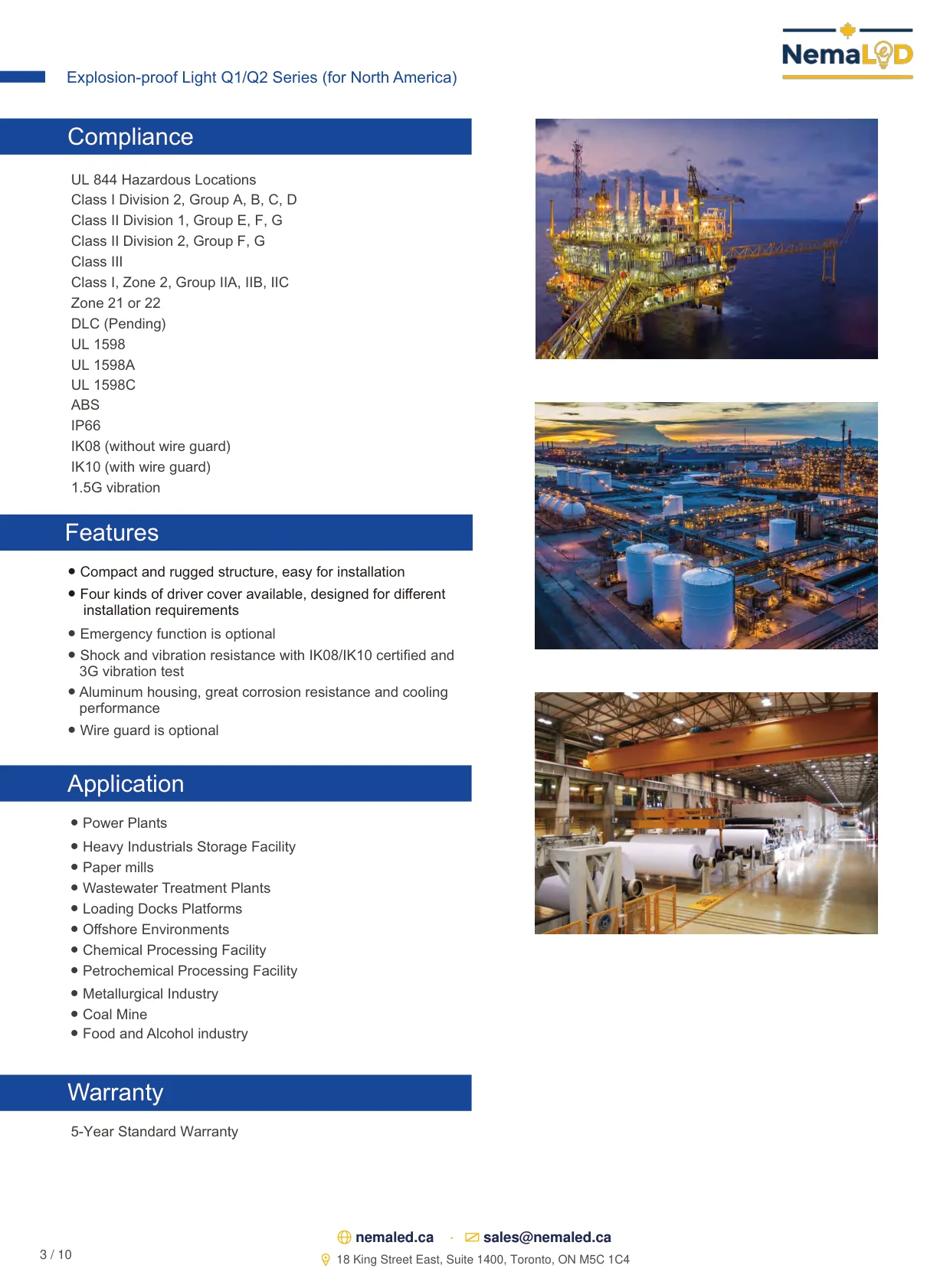 EX-Q1/Q2 High Bay spec sheet, page 3 of 10