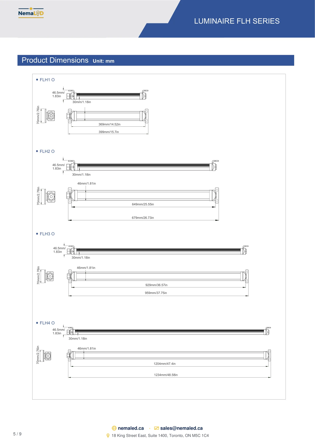 EX-FLH Linear spec sheet, page 5 of 9