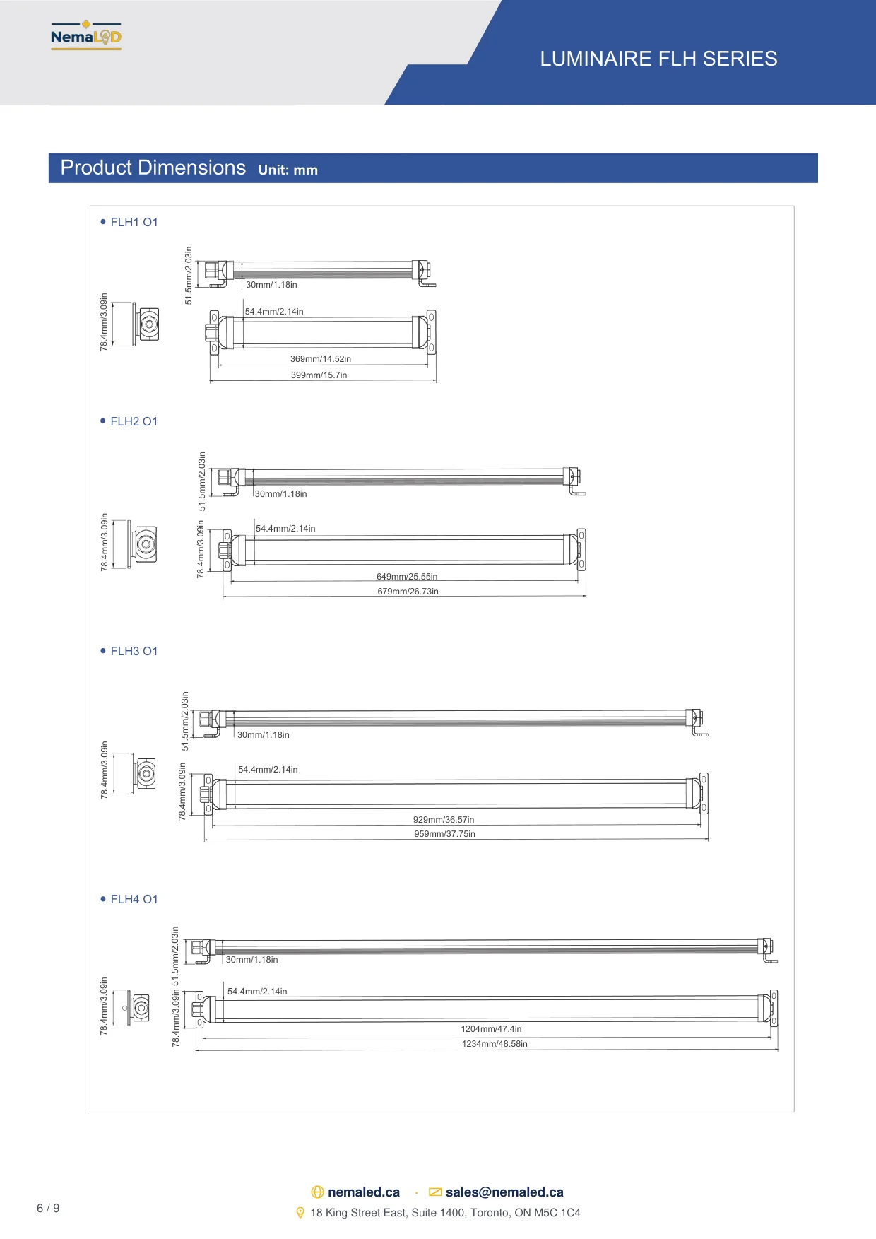 EX-FLH Linear spec sheet, page 6 of 9