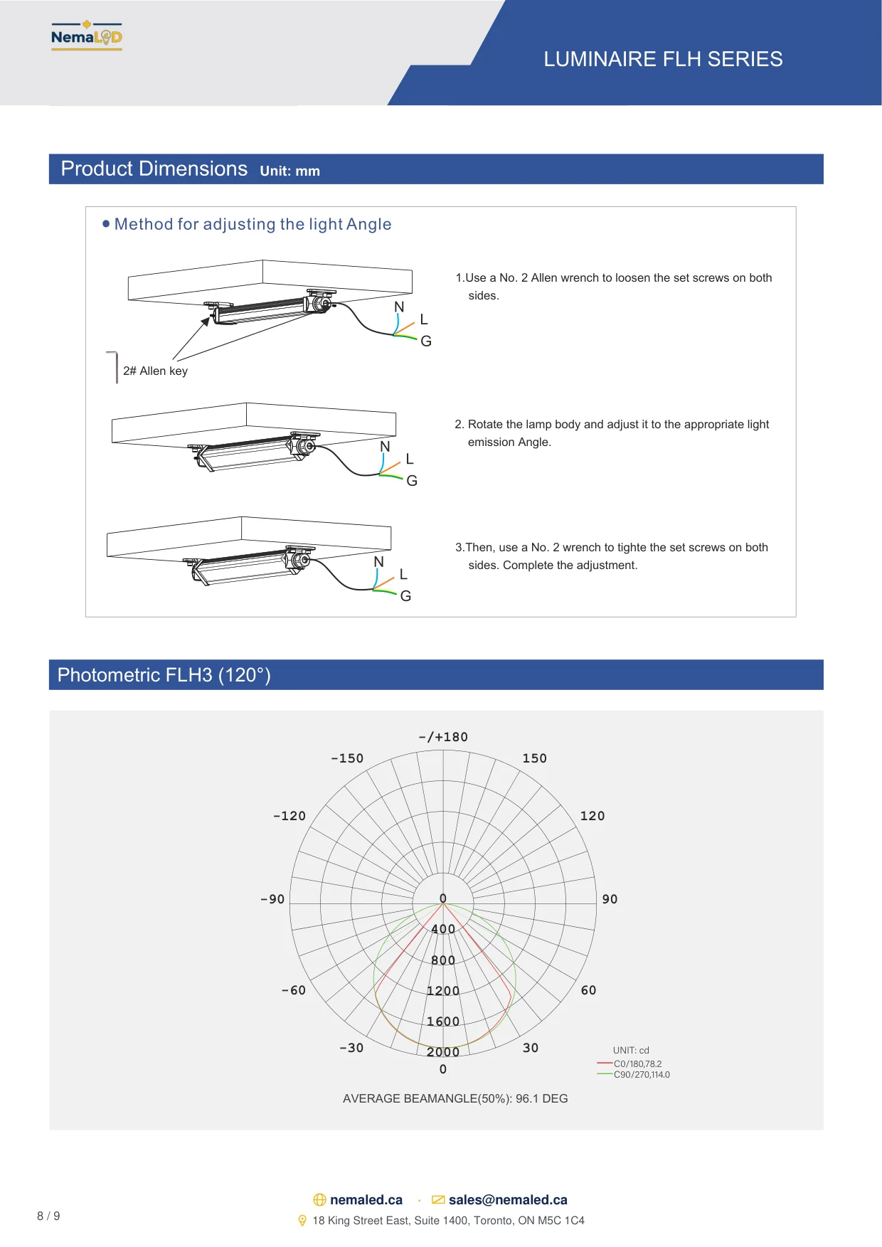 EX-FLH Linear spec sheet, page 8 of 9