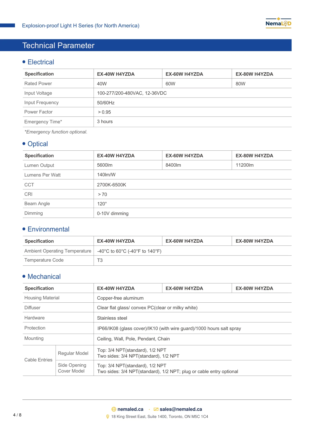 EX-H Linear spec sheet, page 5 of 9