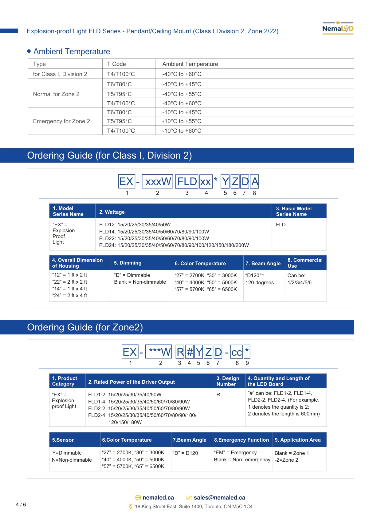 FLD Ceiling Pendant Paint Booth spec sheet, page 5 of 7