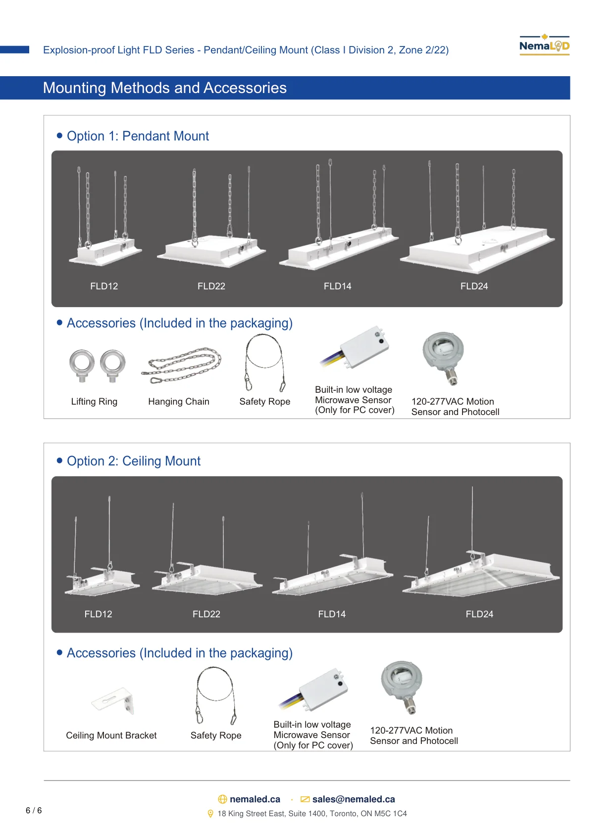 FLD Ceiling Pendant Paint Booth spec sheet, page 7 of 7