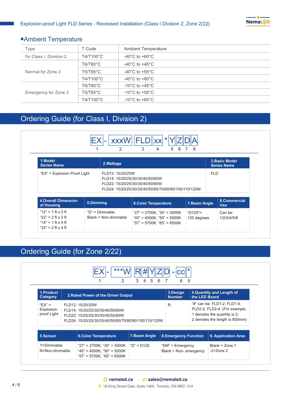 FLD Recessed Paint Booth spec sheet, page 5 of 7