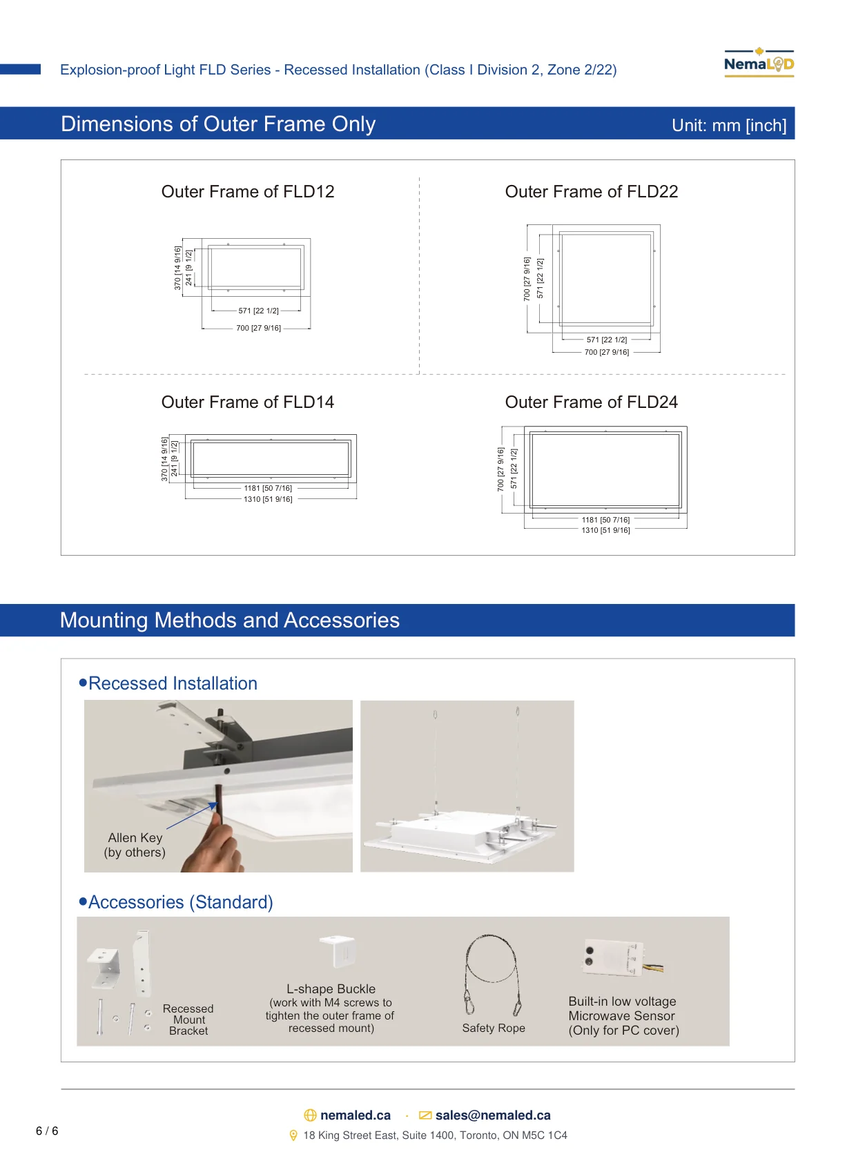 FLD Recessed Paint Booth spec sheet, page 7 of 7
