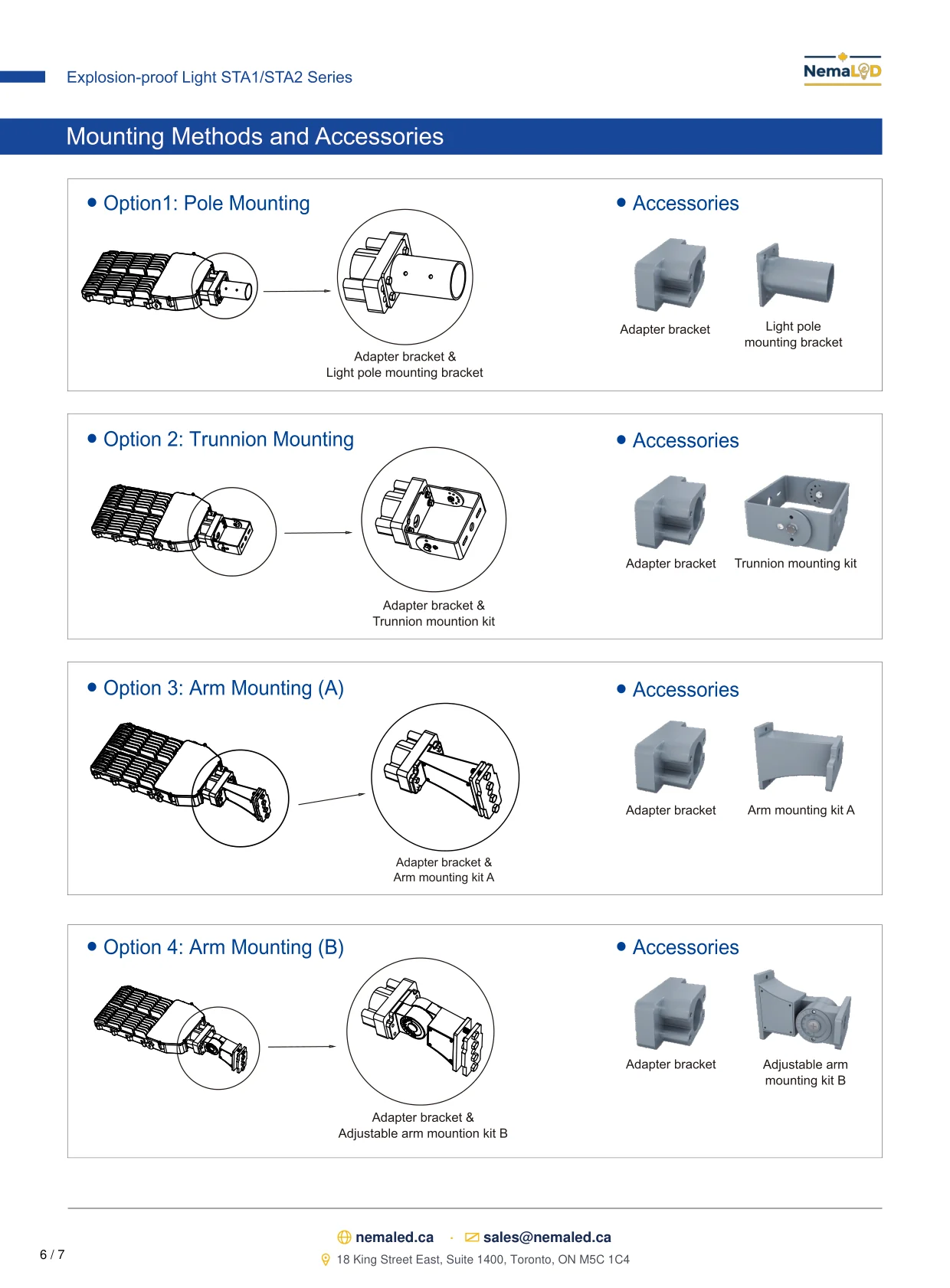 STA1-STA2 Shoe Box spec sheet, page 7 of 8