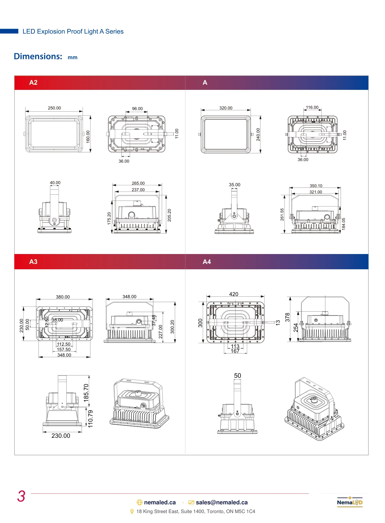 EX-A Flood Light spec sheet, page 4 of 7