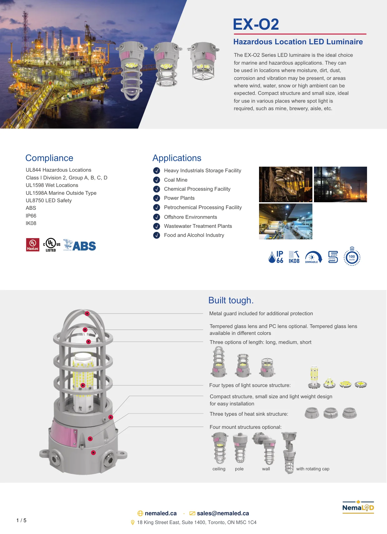 EX-O2 Jam Jar spec sheet, page 2 of 6