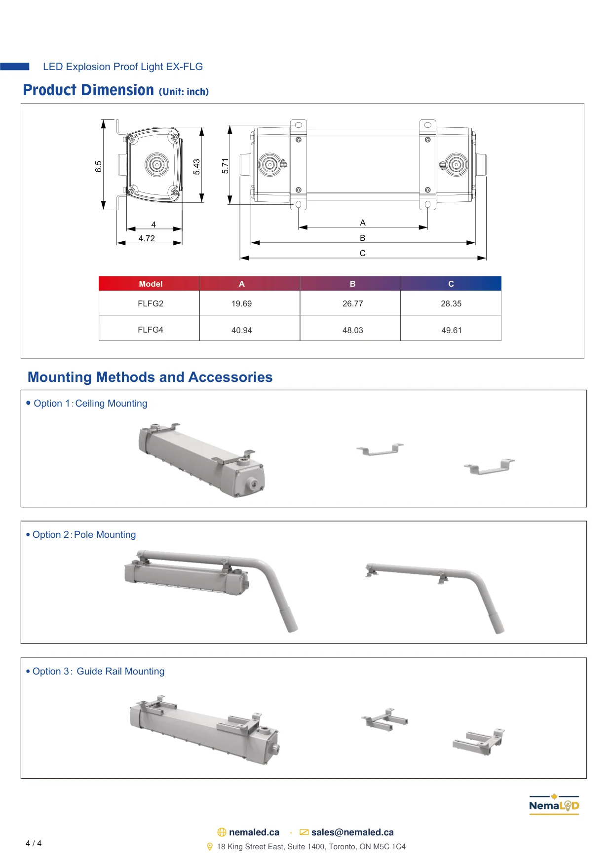 FLG Linear spec sheet, page 5 of 5