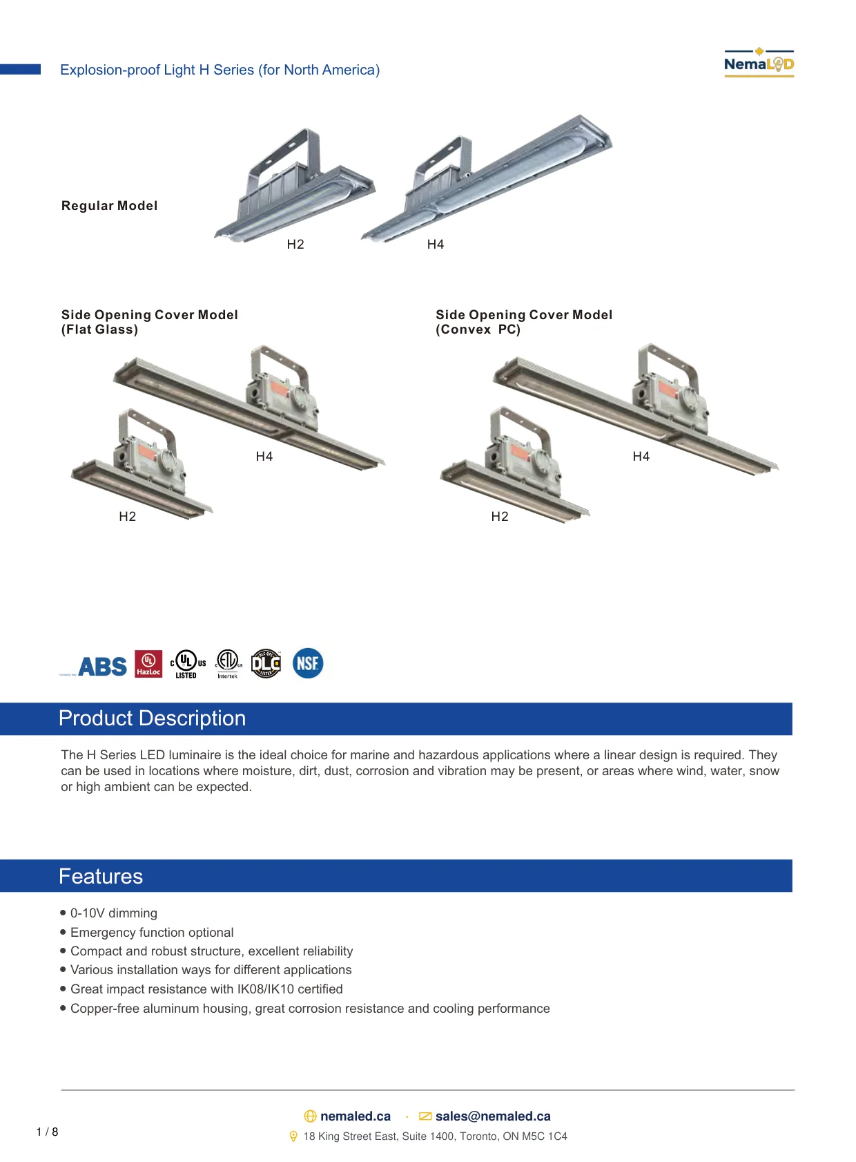 EX-H Linear spec sheet, page 2 of 9