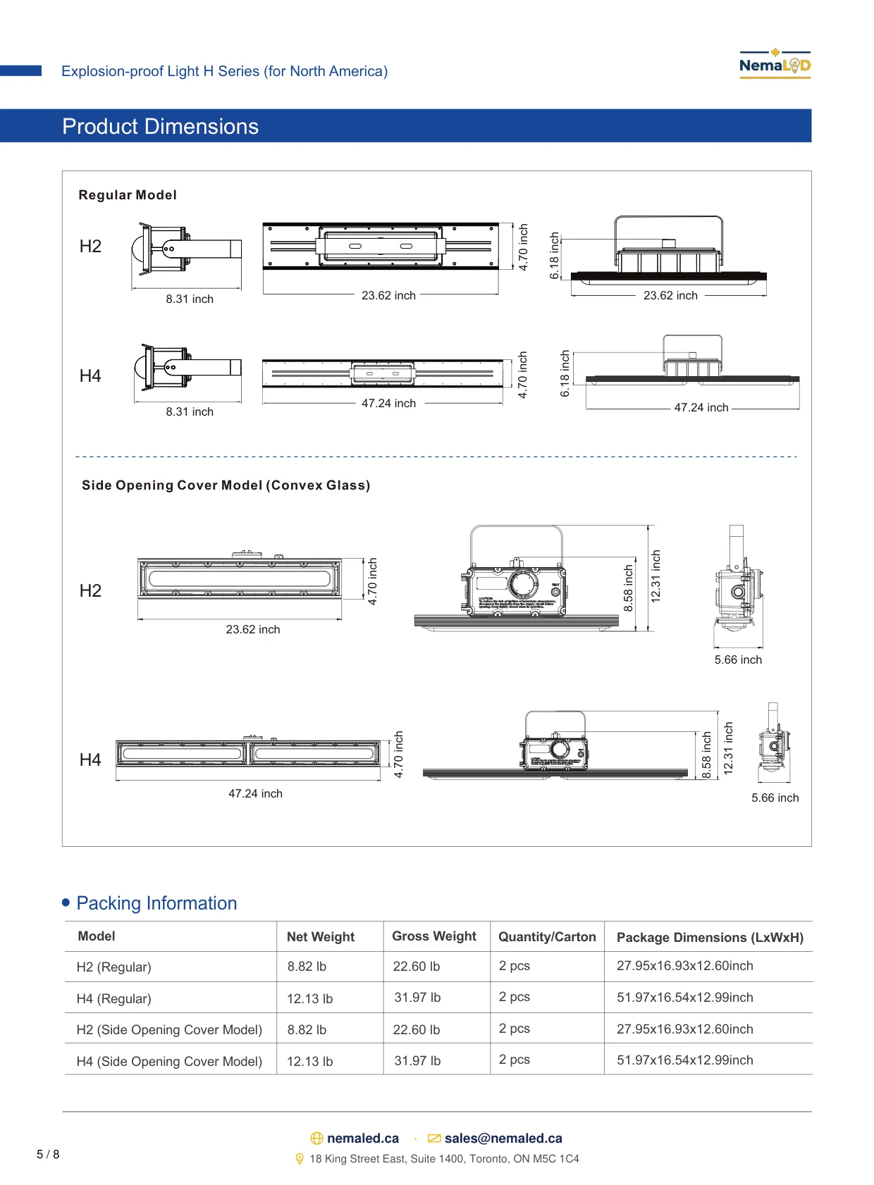 EX-H Linear spec sheet, page 6 of 9