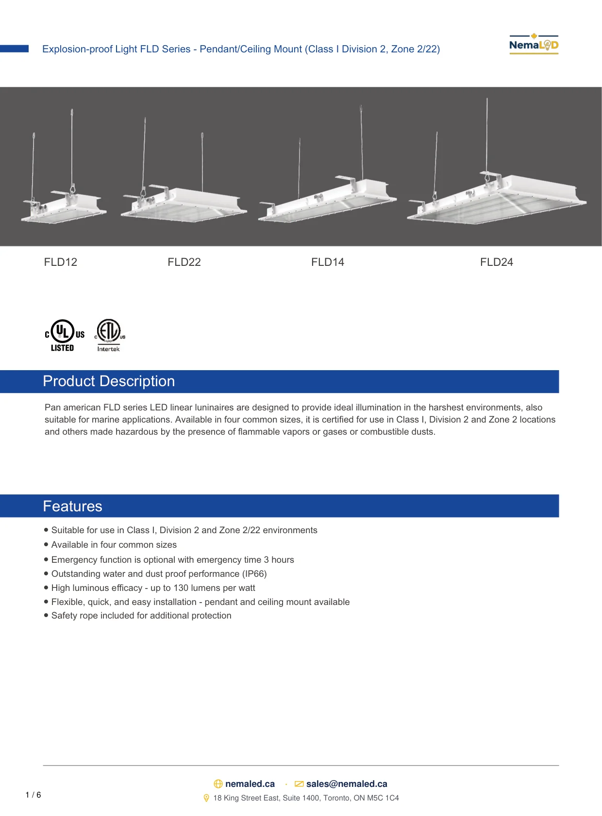 FLD Ceiling Pendant Paint Booth spec sheet, page 2 of 7