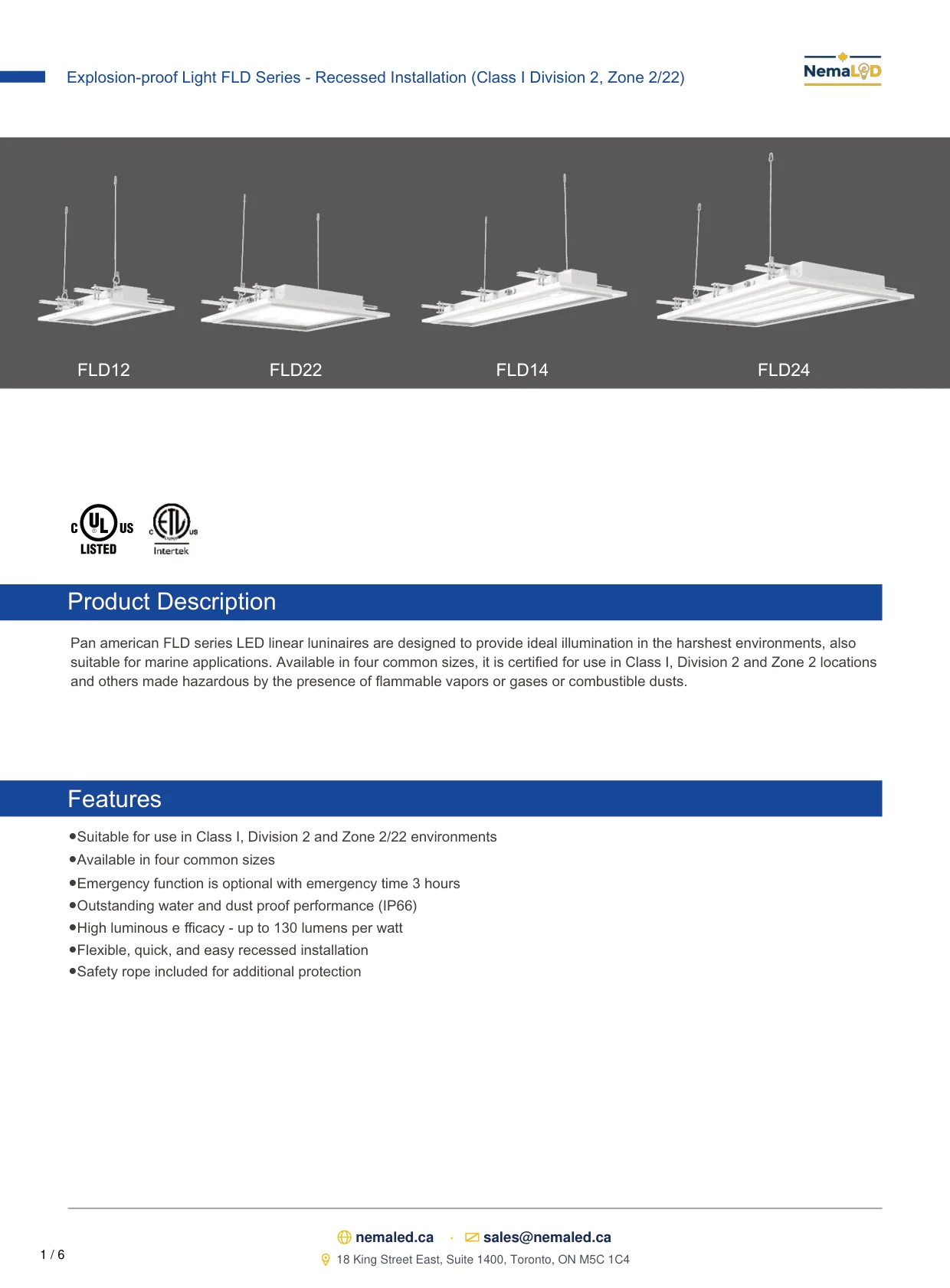 FLD Recessed Paint Booth spec sheet, page 2 of 7